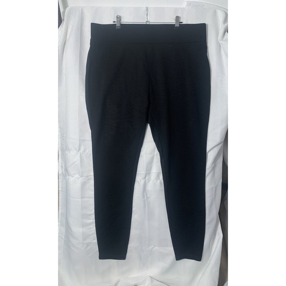 (G-218)Matty M High Rise Slub Ponte Leggings – Size XXL – Black – New With Tags‎ - Picture 2 of 7